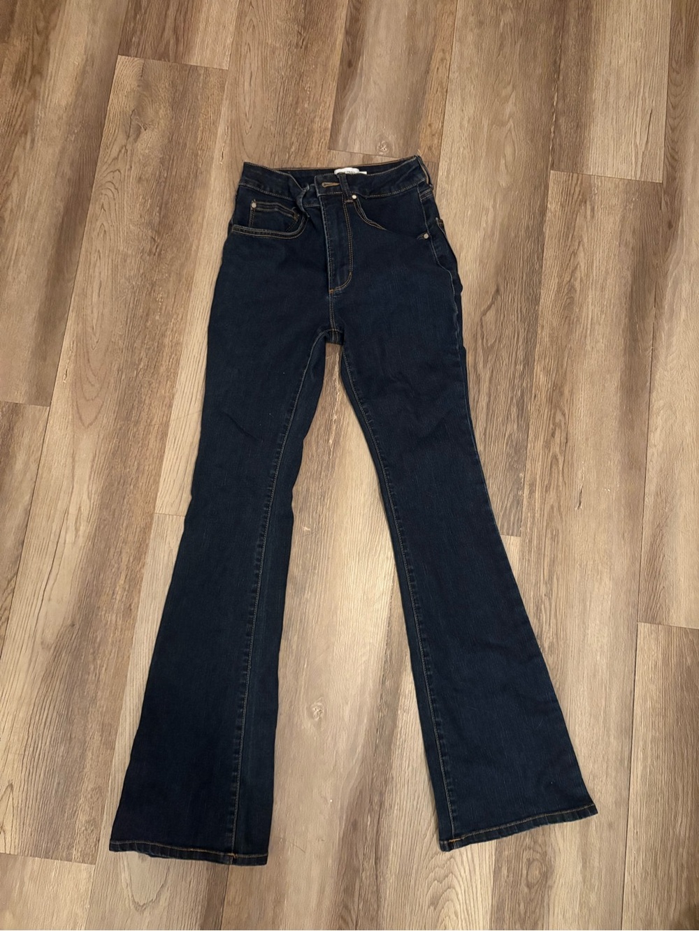 True Craft Dark Blue Flared Jeans